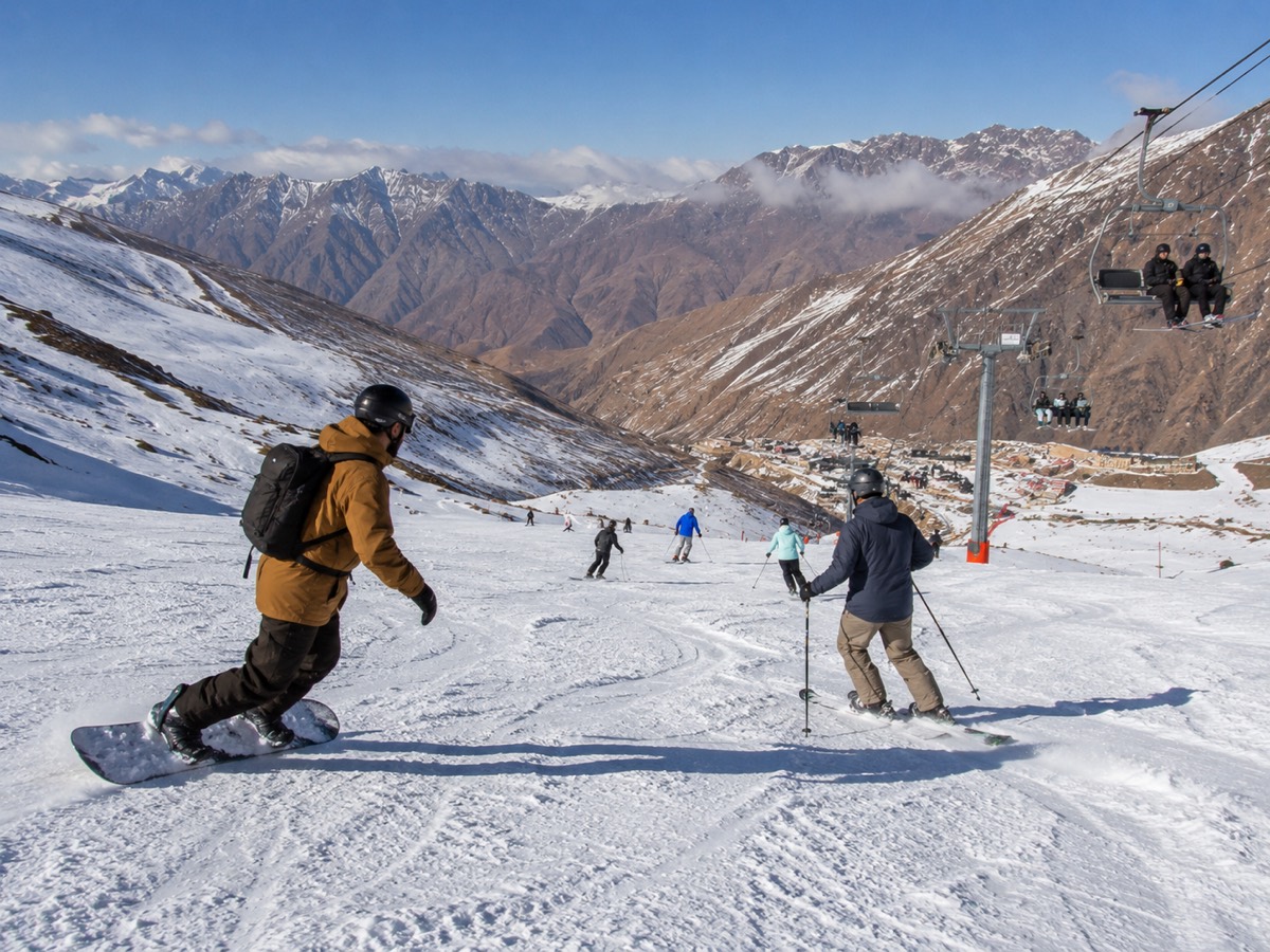 Oukaimeden snow trip visual in the High Atlas